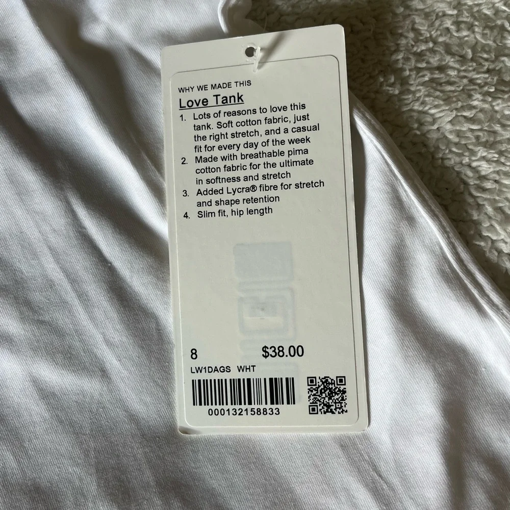 🤍NWT🤍 Lululemon Tank Size 8 - Picture 4 of 4